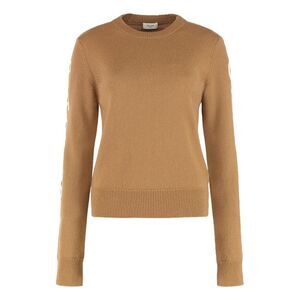 CELINE Ribbed Knit High-Neck Pullover Sweater Women CAMEL Sweaters & Knitwear